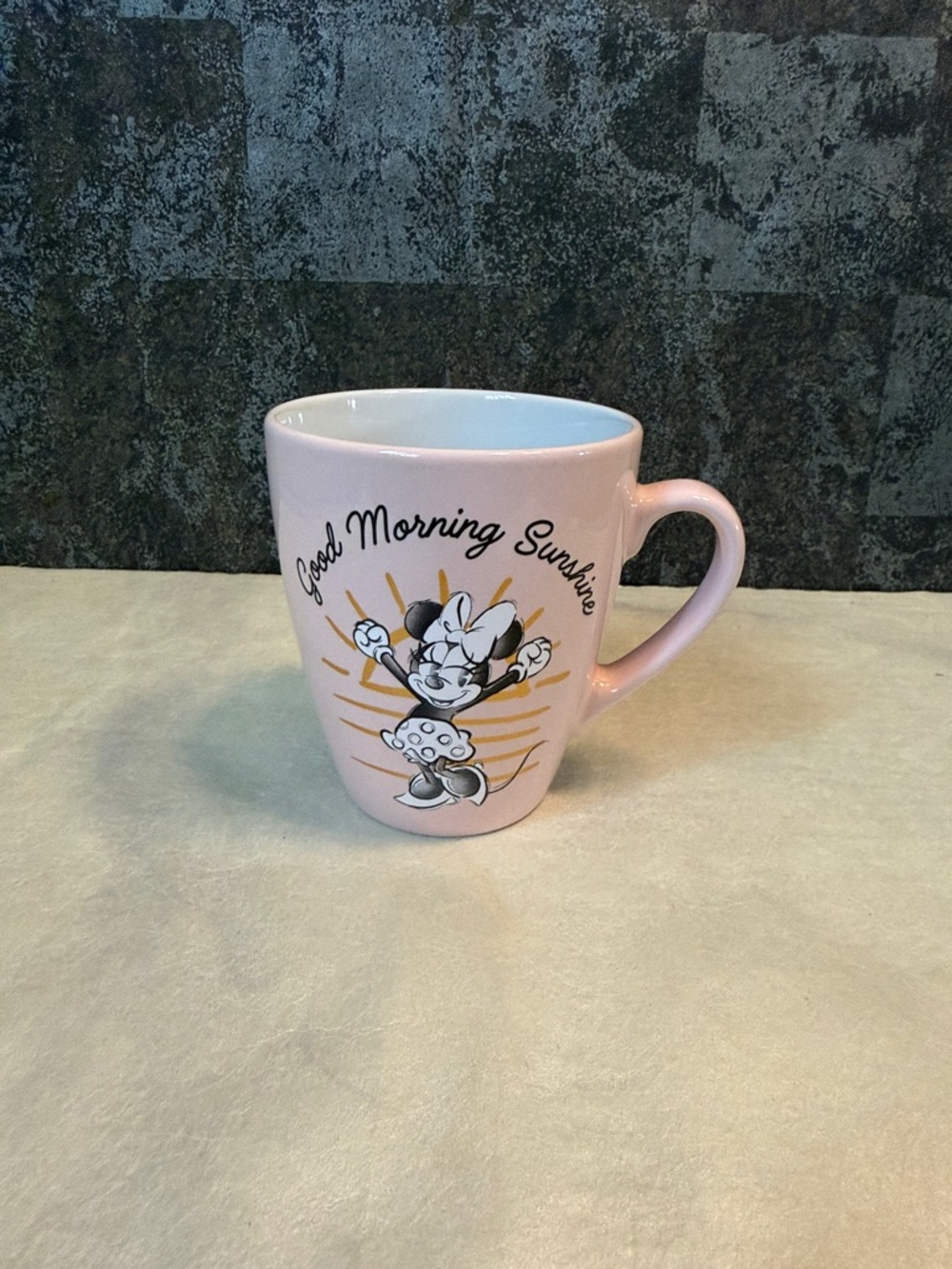 Good Morning Sunshine Pink Ceramic Mug with Minnie Graphic